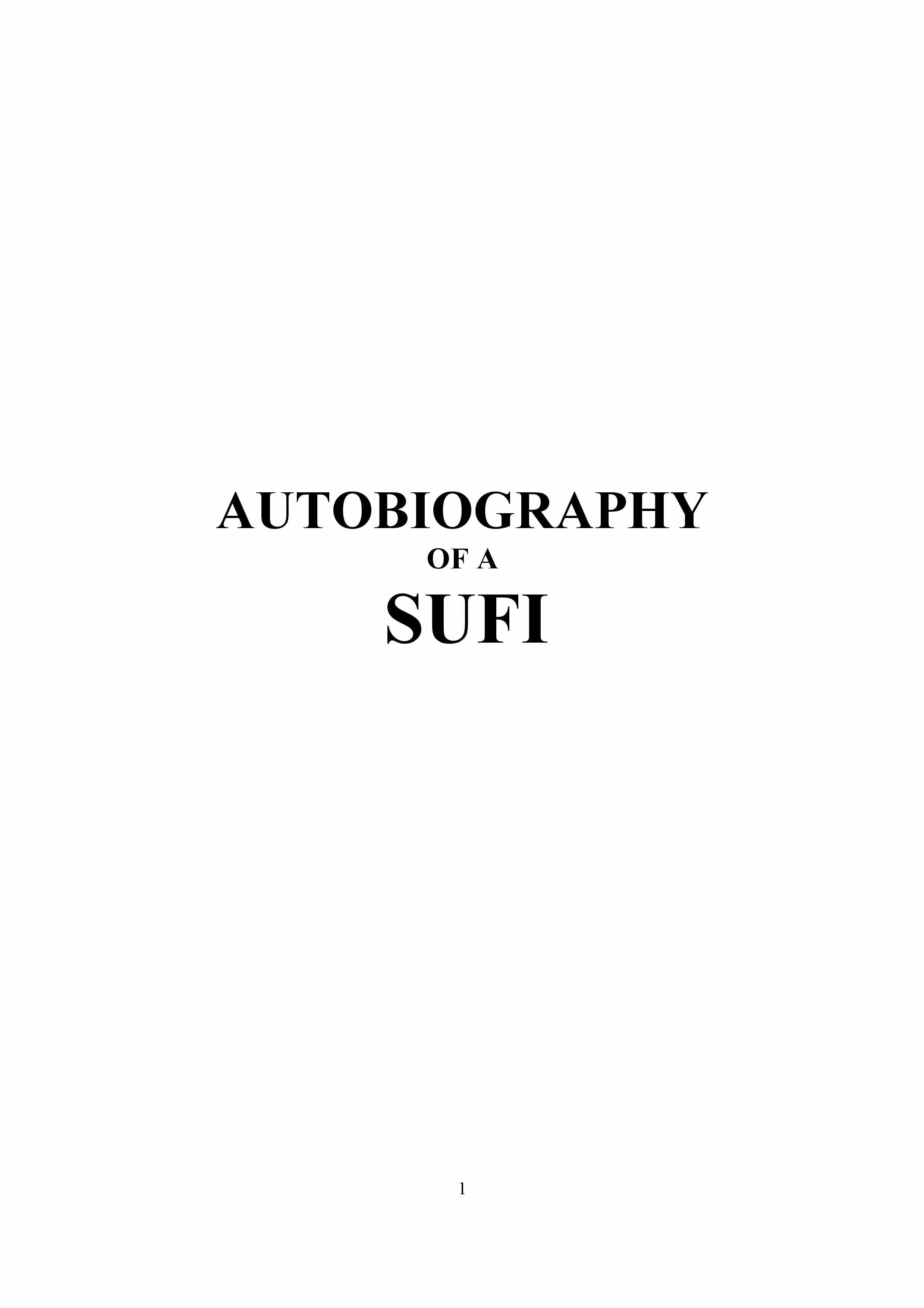 Autobiography Of A Sufi