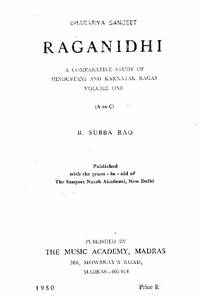 Bharatiya Sangeet Raganidhi A Comparative Study of Hindustani And Karnatak Ragas