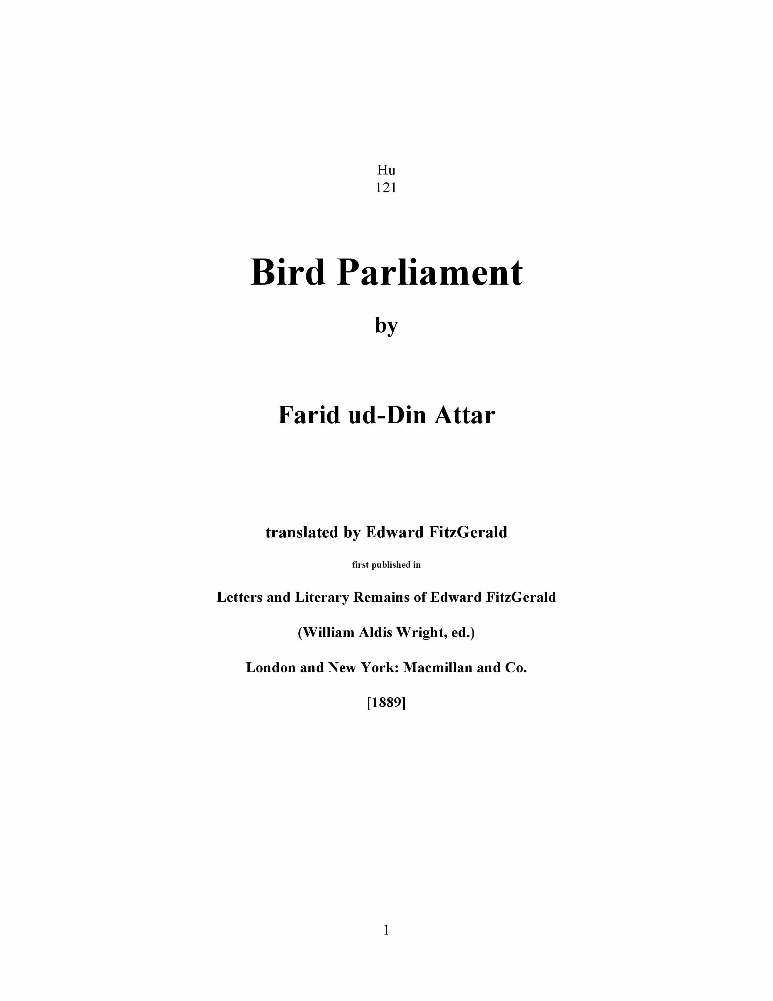 Bird Parliament