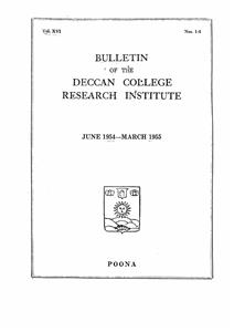 Bulletin of The Deccan College Research Institute