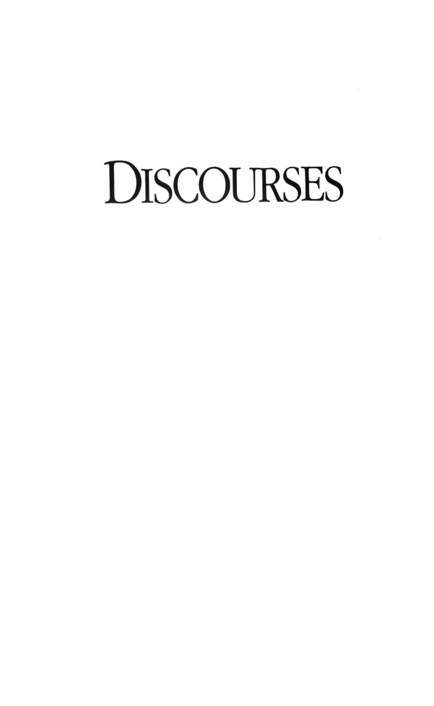 Discourses