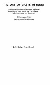History of Caste in India