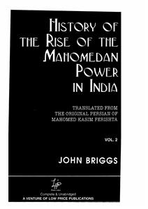 History Of The Rise Of The Mahomedan Power In India