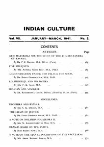 Indian Culture, Calcutta