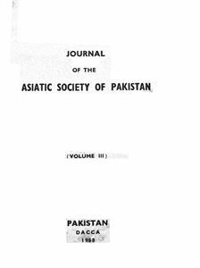 Journal Of The Asiatic Society Of Pakistan