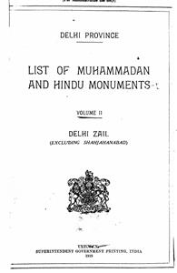 List of Muhammadan And Hindu Monuments