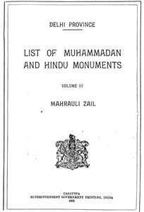 List of Muhammadan And Hindu Monuments