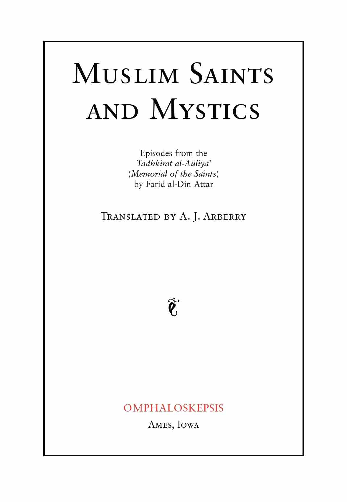 Muslim Saints And Mystics