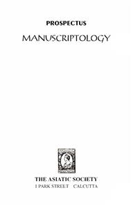 Prospectus Manusciptology