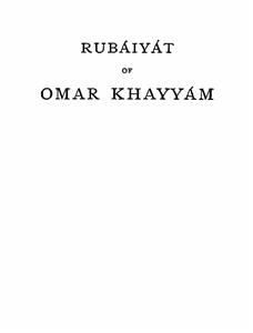 Rubaiyat Of Omar Khayyam
