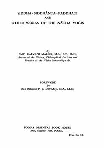 Siddha Siddhanta Paddhati And Other Works Of The Natha Yogis