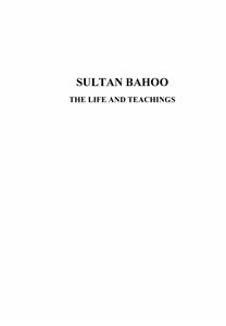 Sultan Bahoo The Life And Teachings