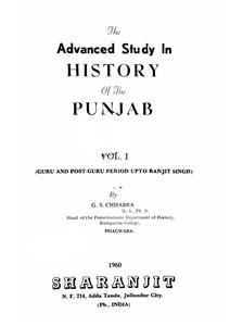 the advanced study in history of the punjab