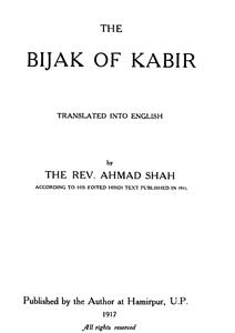 The Bijak of Kabir