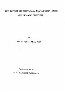 دی امپیکٹ آف مولانا جلال الدین رومی آن اسلامک کلچر