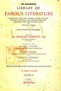 The International Library of Famous Literature