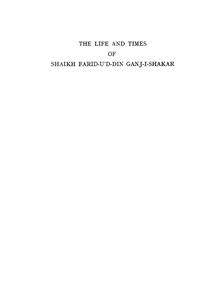 The Life And Times Of Shaikh Fariduddeen Ganj-e-Shakar