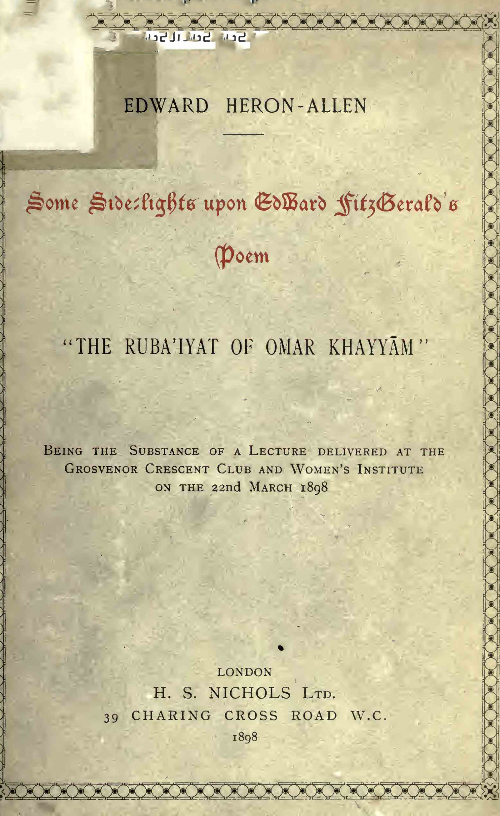 The Rubaiyat of Umar Khayyam